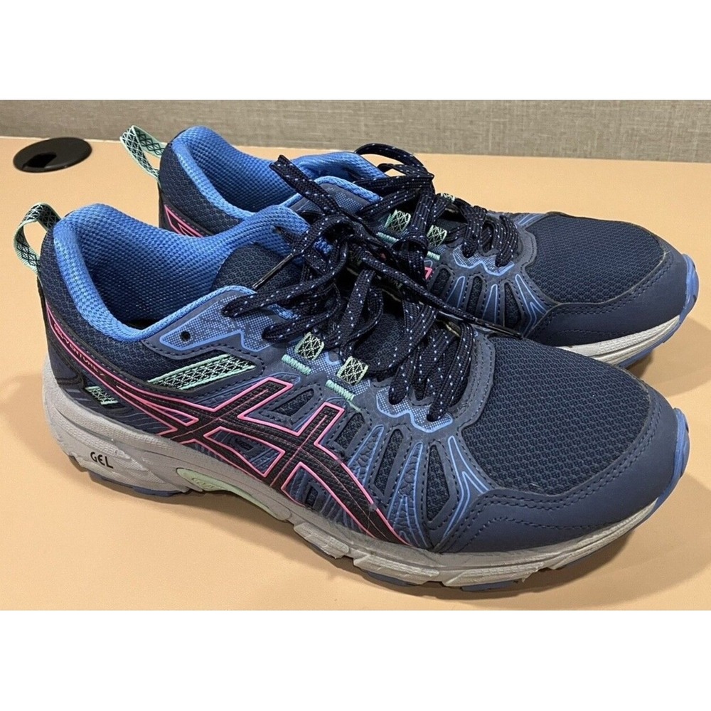 Asics Shoes GEL-VENTURE 7 Sneakers Running Nursing Athletic Blue Women's Size 8